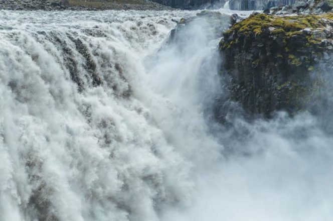 Dettifoss waterfall is the second most powerful waterfall in Europe