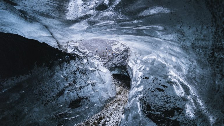 Visite de la grotte de glace de Katla en Islande