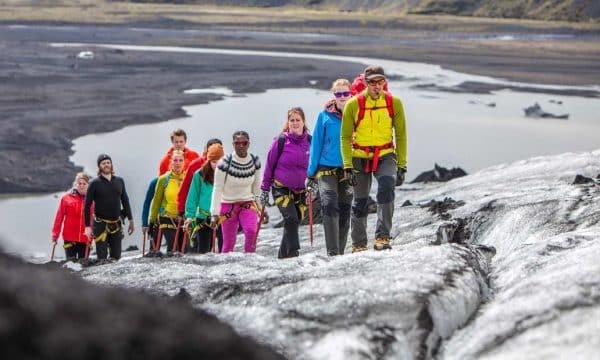 Randonnée glaciaire dans le sud de l'Islande