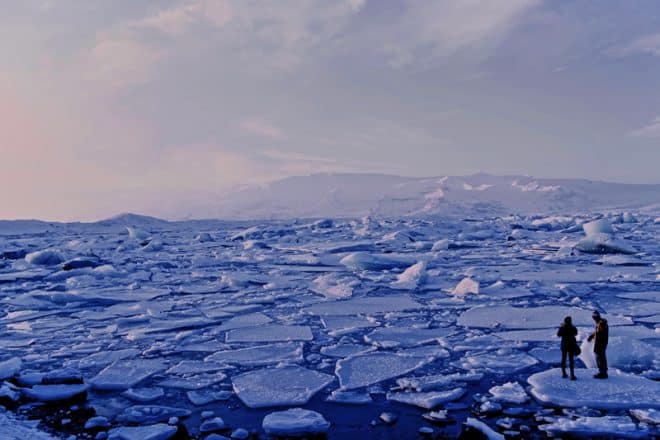 Una laguna glaciar en Islandia