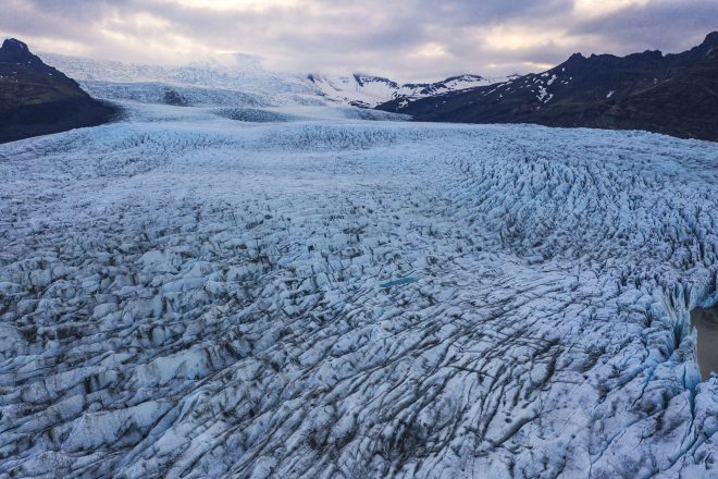 A glacier at Skaftafell Nature Reserve in South-East Iceland.