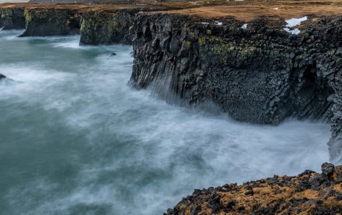 Sea cliffs in Iceland