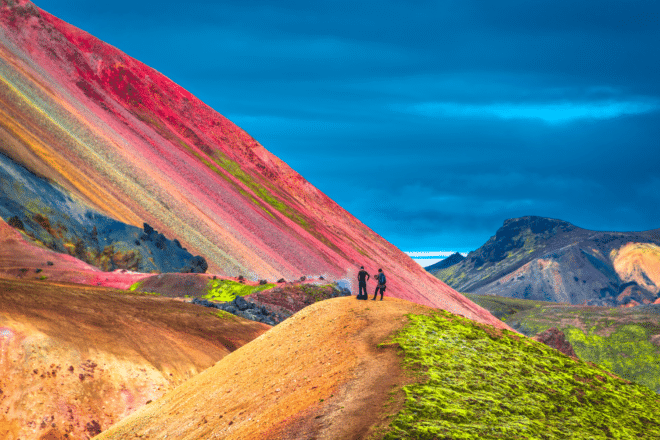 Beautiful colorful volcanic mountains Landmannalaugar in Iceland.